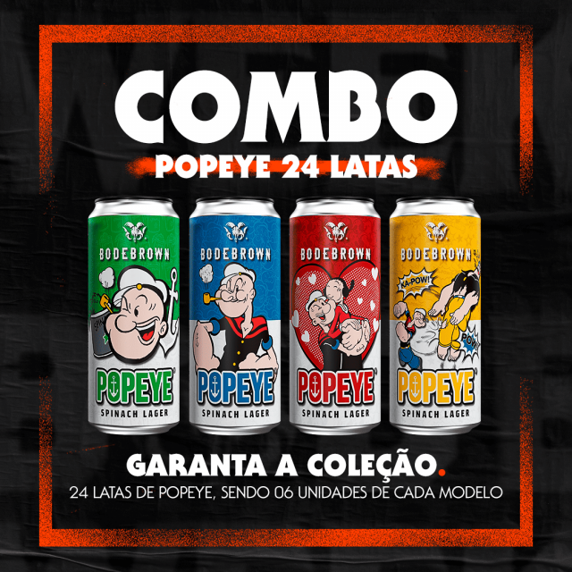 Pack 24 Popeye Progressive Spinach Lager - Lata 470mL