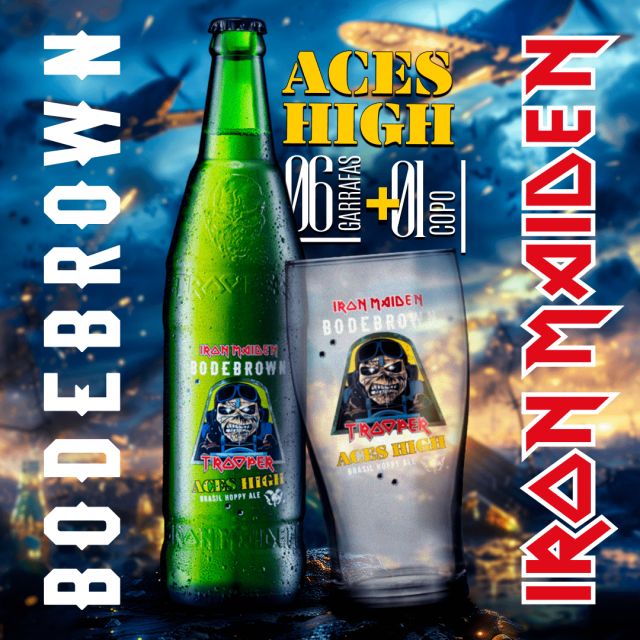 Pack 6 Trooper Aces High - Garrafa 600ml + Pint Aces High