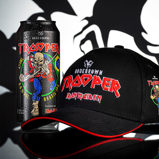 Combo Cerveja Trooper Brasil IPA Iron Maiden com Boné